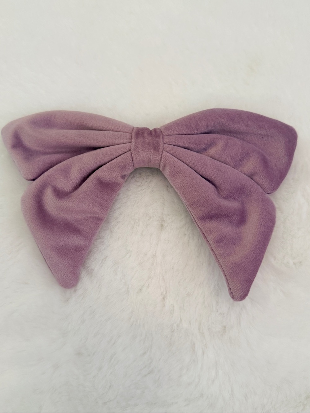 Lele Sadoughi Velvet Bow Hair Clip in Mauve Pink